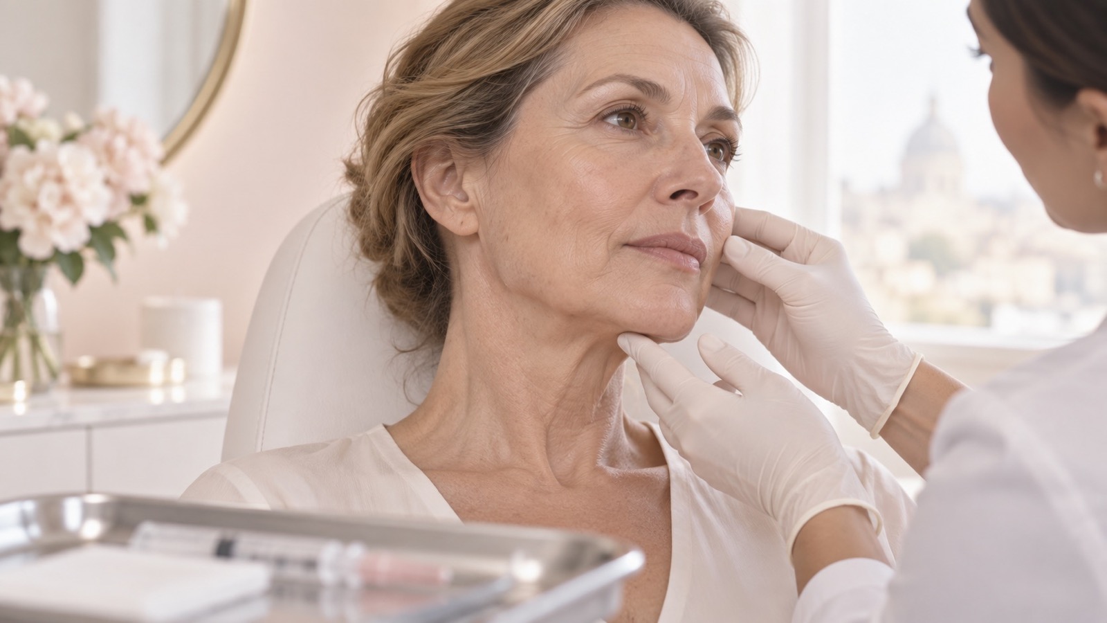 Assessment of skin firmness — AI-generated image